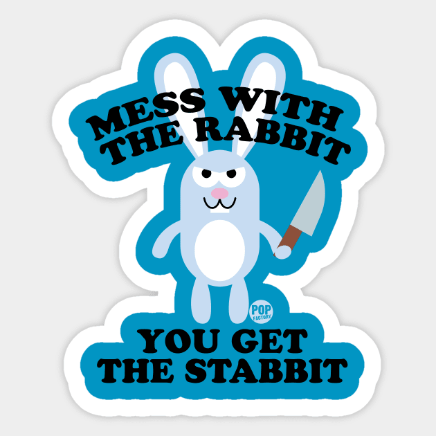 RABBIT STABBIT Sticker by toddgoldmanart